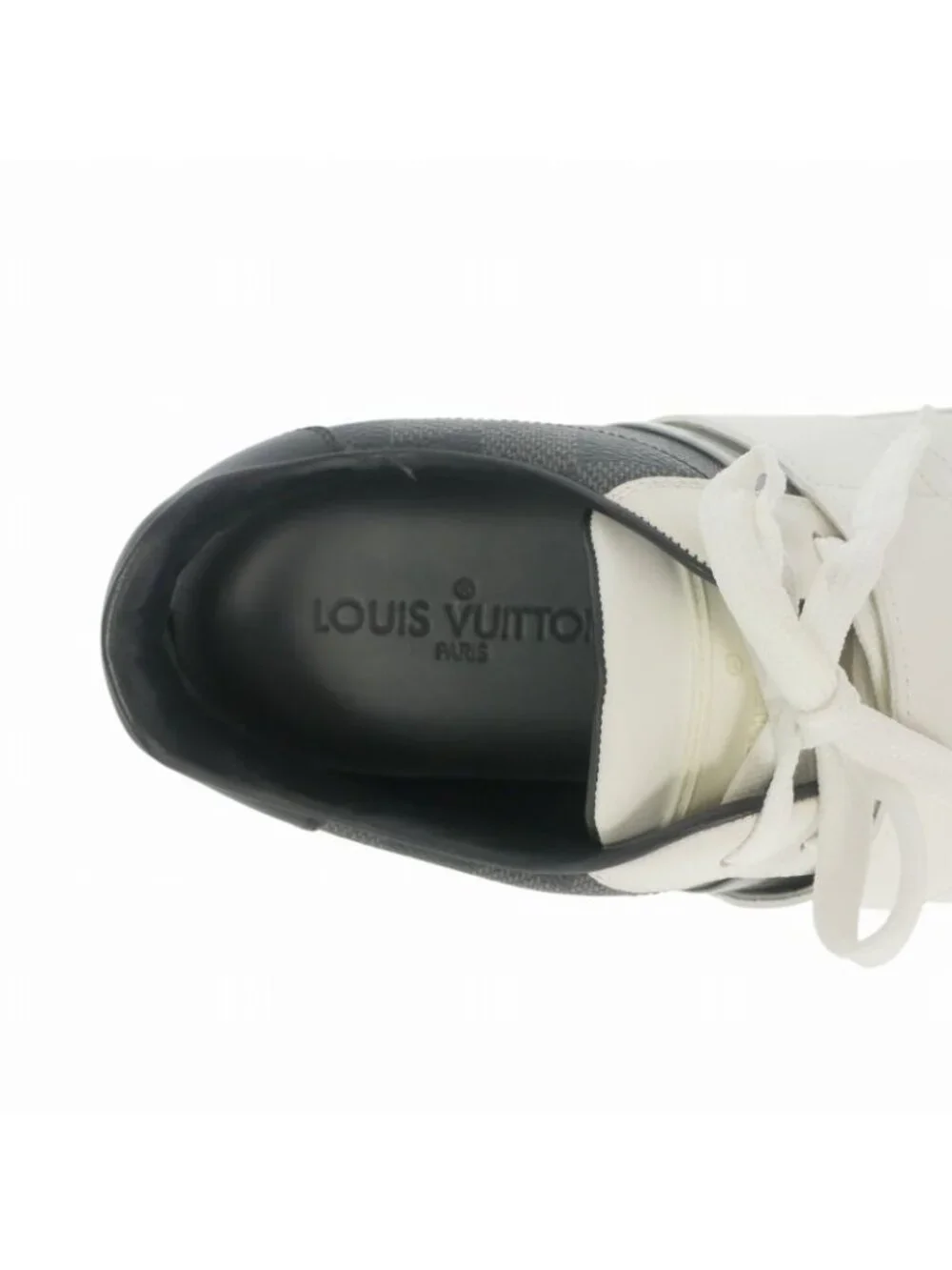Louis Vuitton Damier Graphite Sneakers 6.5 White Black